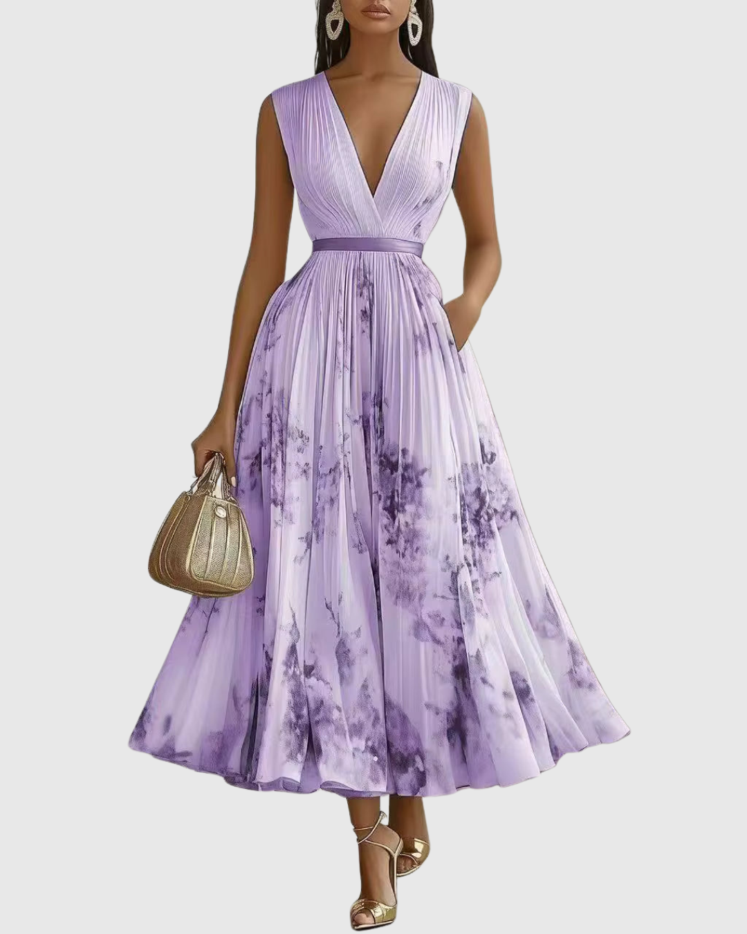 Rowella | Chic Ruffled Midi Dress