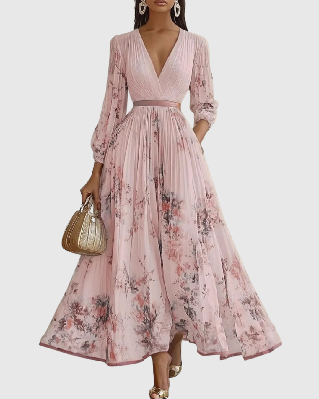 Rowella | Chic Ruffled Midi Dress