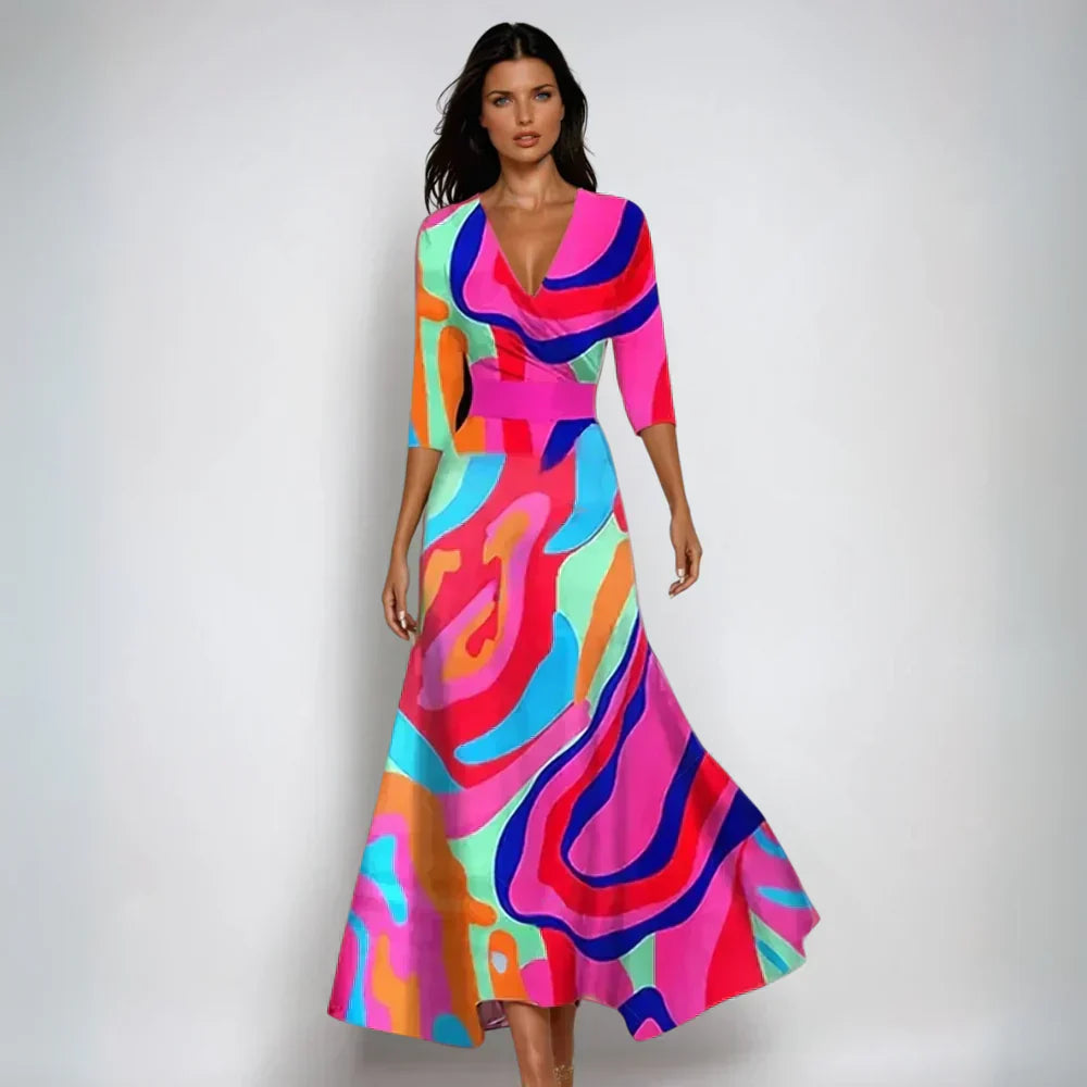 Isabella™ | Chic Botanical A-Line Dress