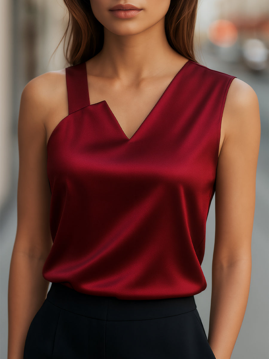 Chic Off-Shoulder Satin Top