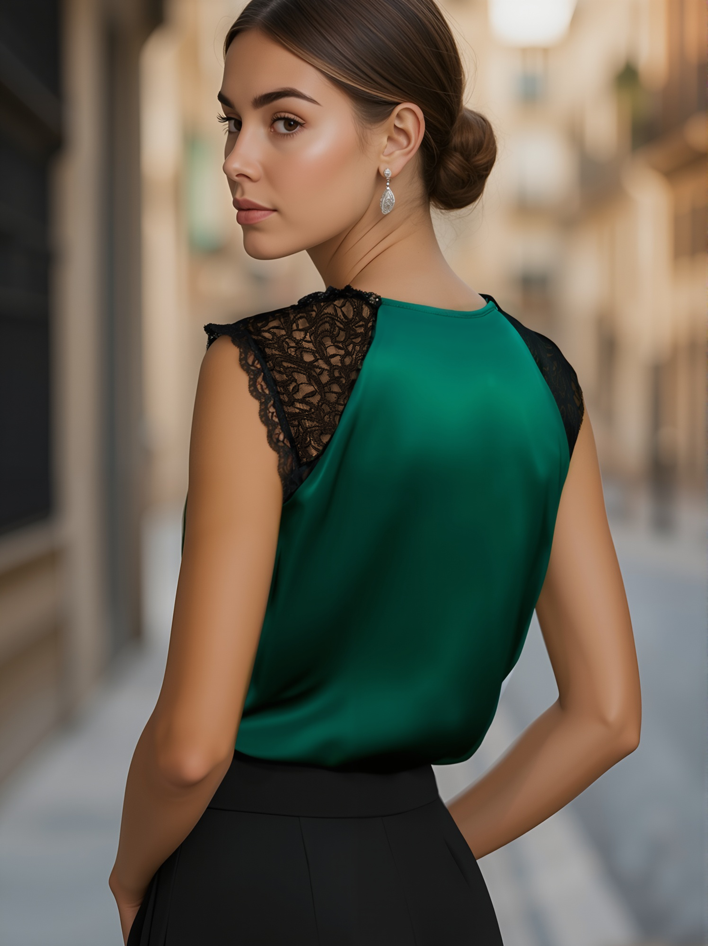 Chic Off-Shoulder Silk Top with Ruffled Accents - Ruby Elegance