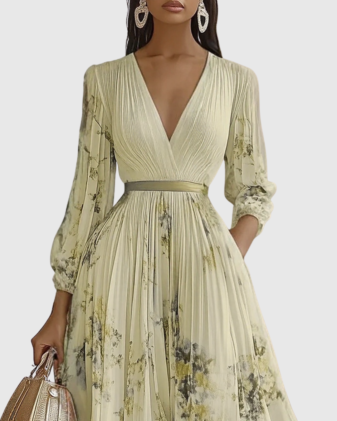 Rowella | Chic Ruffled Midi Dress