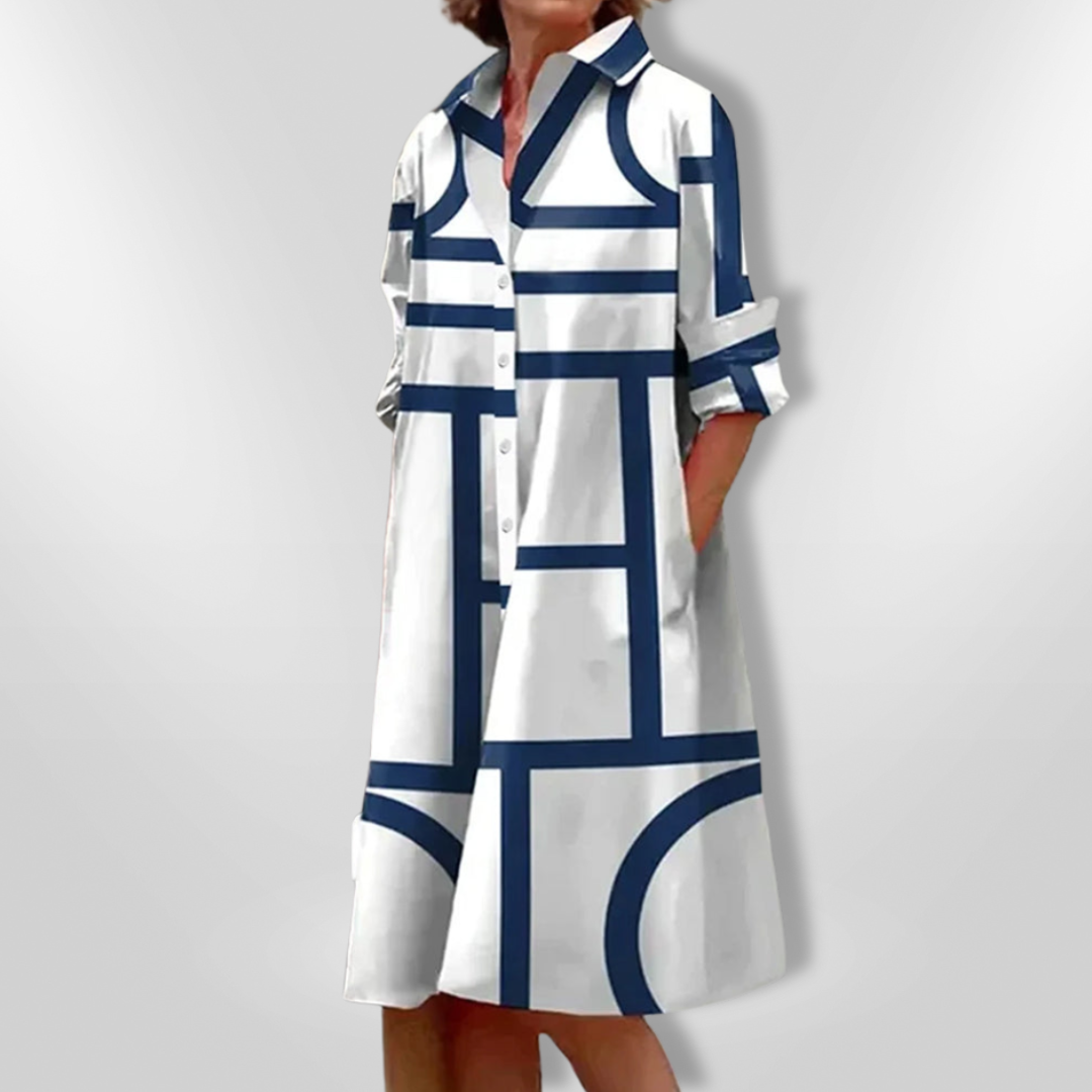 Elara™ | Abstract A-Line Dress