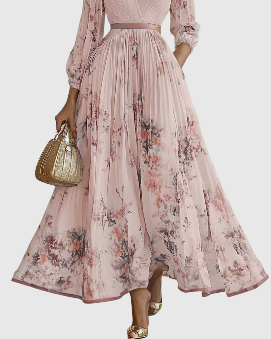 Rowella | Chic Ruffled Midi Dress