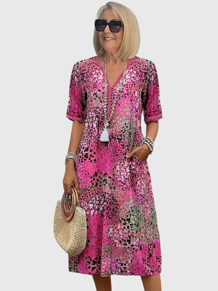 Sophia | Chic Botanical Maxi Dress