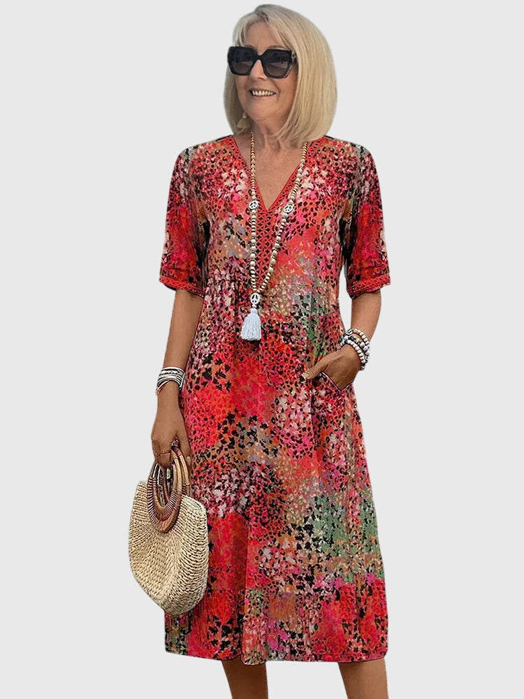 Sophia | Chic Botanical Maxi Dress