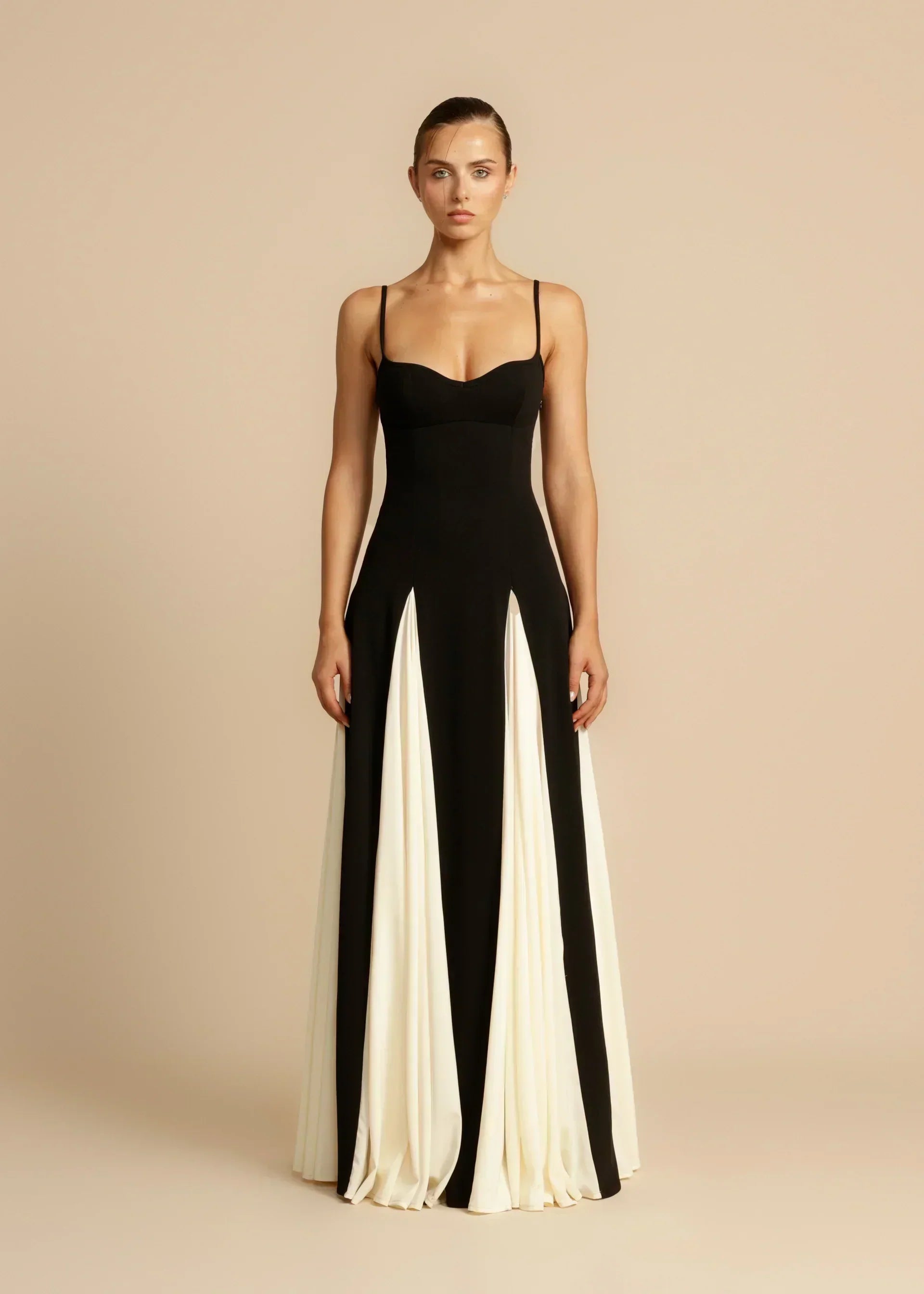 Seraphina™ | Chic Dual-Tone Ruffles Maxi Dress