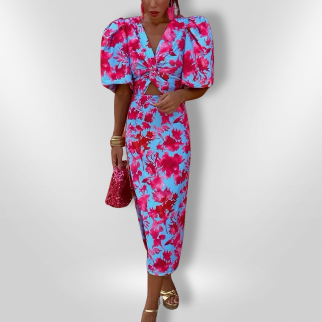 Oranit™ | Vibrant Print A-Line Dress