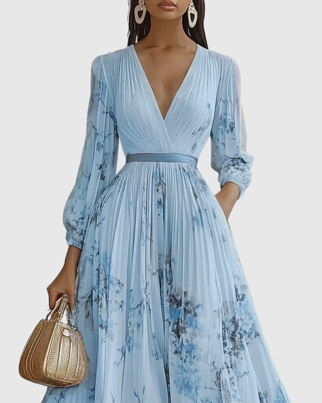 Rowella | Chic Ruffled Midi Dress