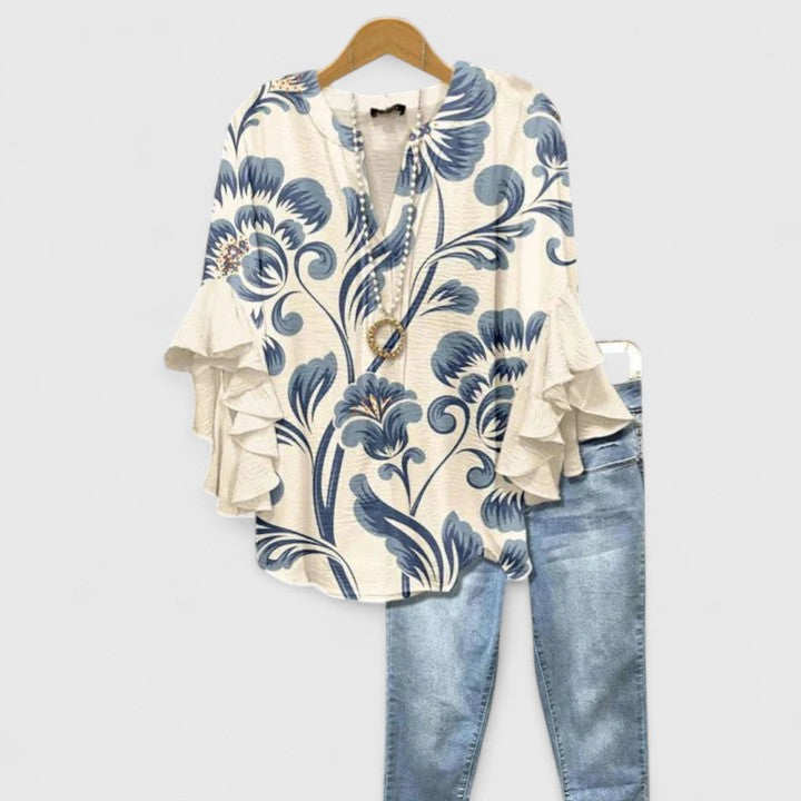 Aurelia | Frill Sleeve Eye-Catching Top
