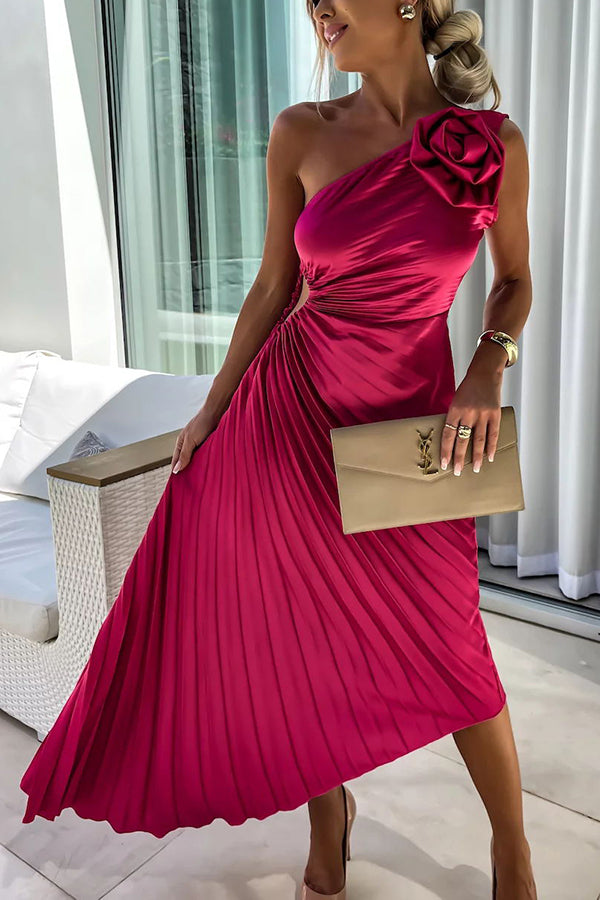 Flora™ | Chic Botanical Asymmetrical Maxi Gown