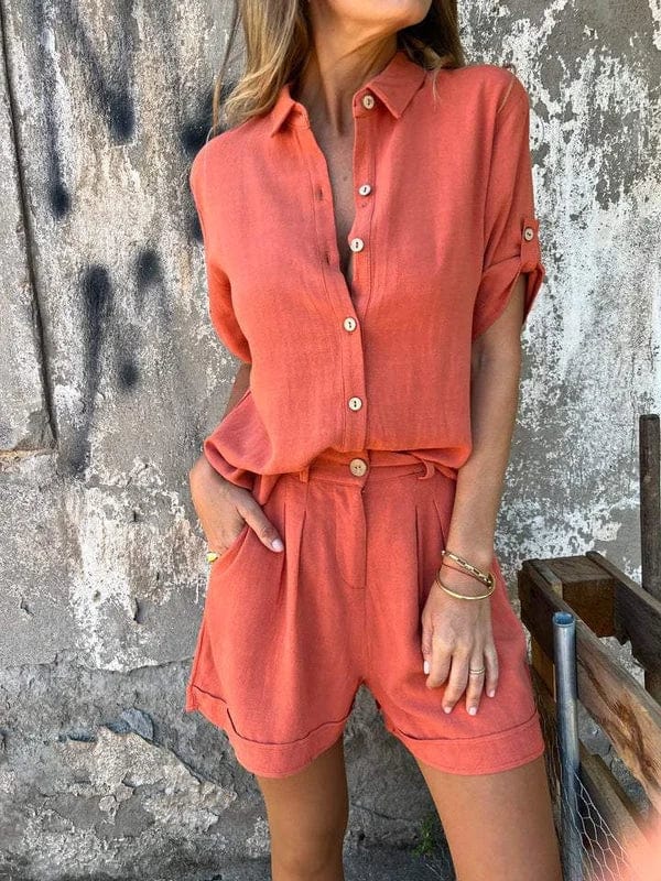 Melda - Airy Button-Up Ensemble