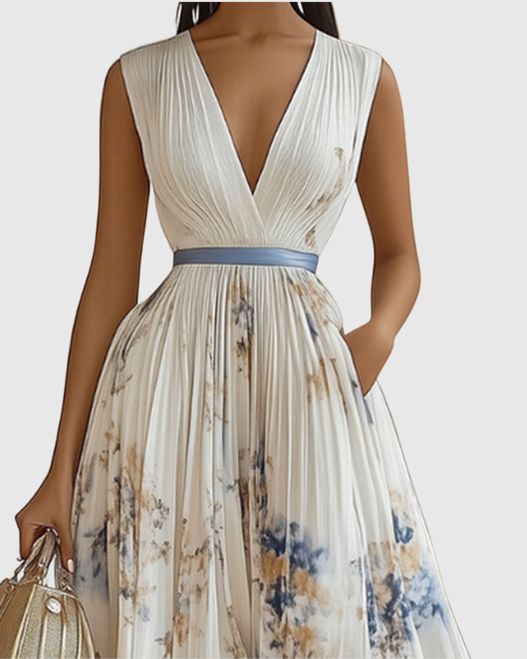 Rowella | Chic Ruffled Midi Dress