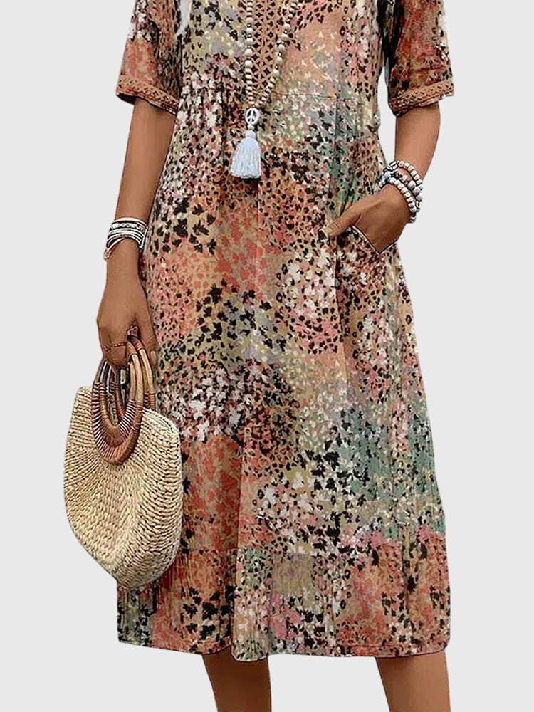 Sophia | Chic Botanical Maxi Dress