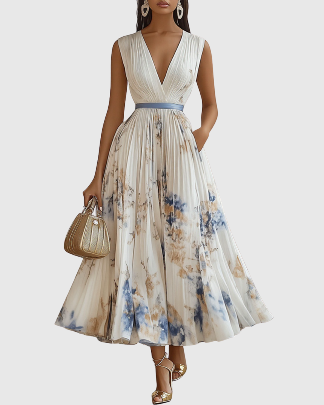Rowella | Chic Ruffled Midi Dress