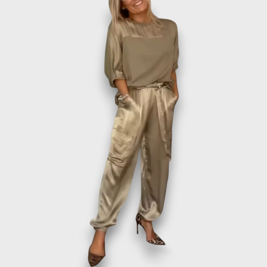 Avelan – Luxe Silk Two-Piece Ensemble