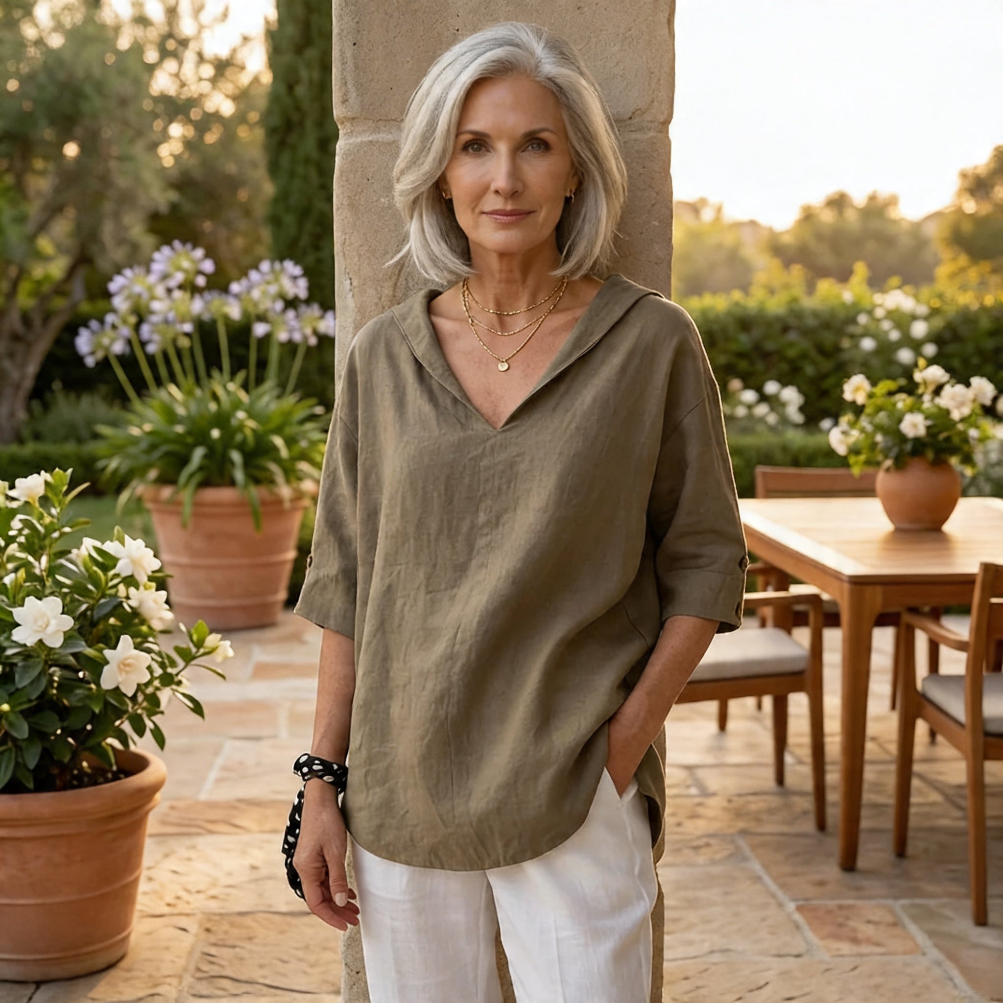 LOLA - Classic Cotton Crew Neck Top