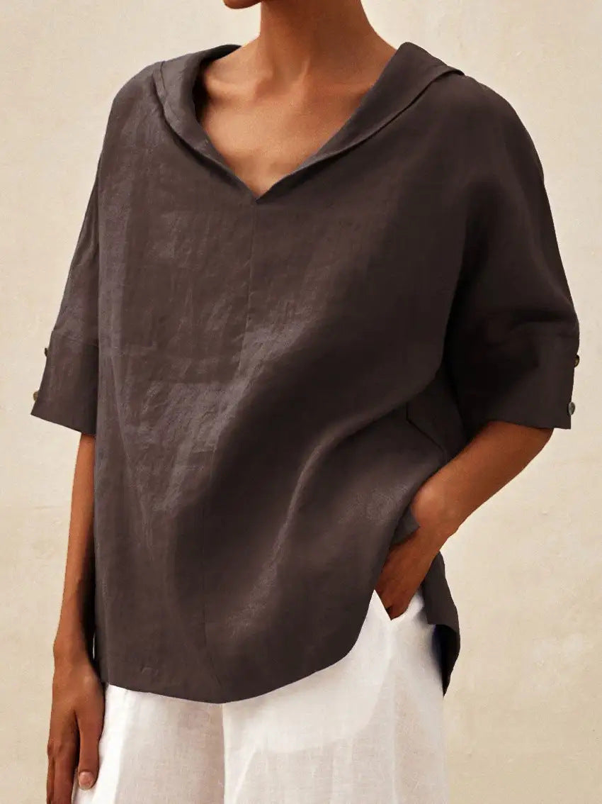 LOLA - Classic Cotton Crew Neck Top