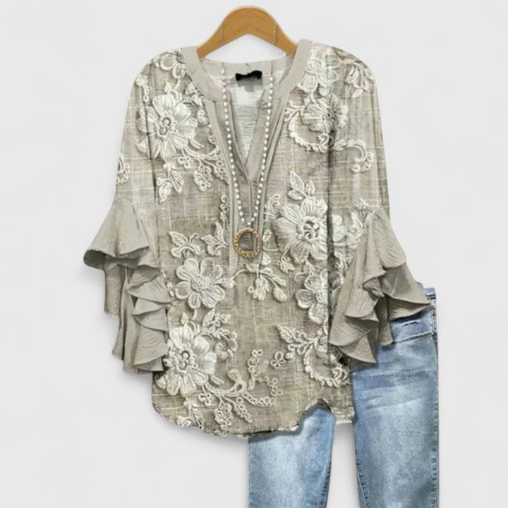 Aurelia | Frill Sleeve Eye-Catching Top