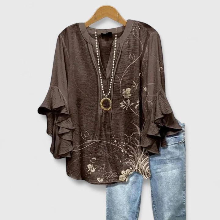 Aurelia | Frill Sleeve Eye-Catching Top