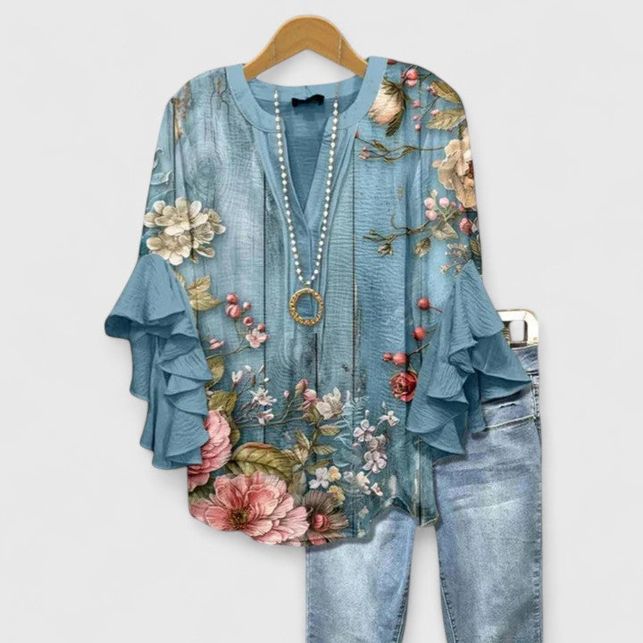 Aurelia | Frill Sleeve Eye-Catching Top
