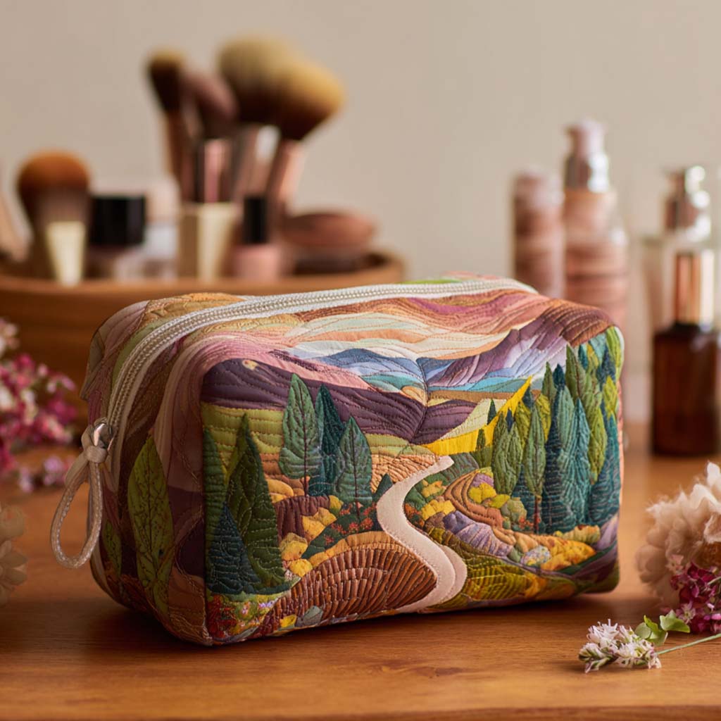 Lila | Peaceful Valley Quilted Cosmetic Bag
