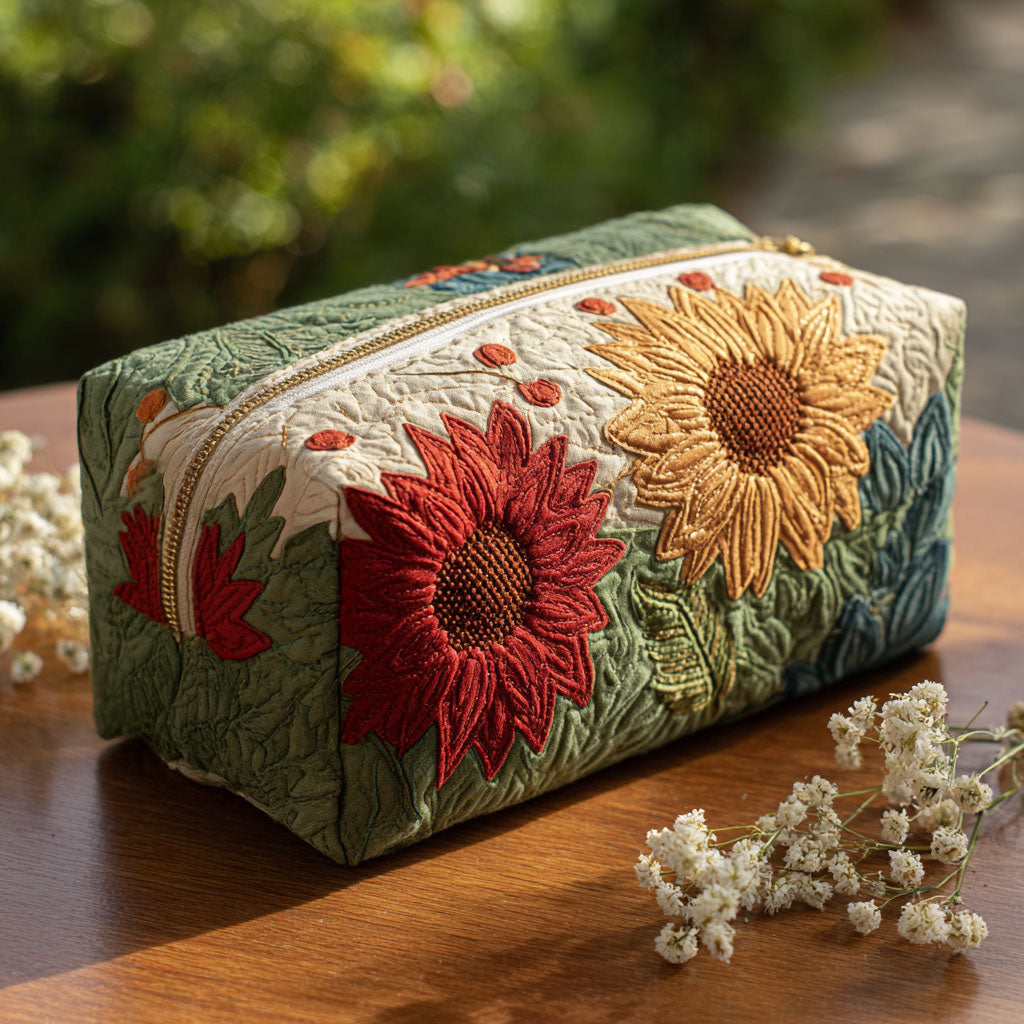 Fleur | Luminous Petals Quilted Cosmetic Bag