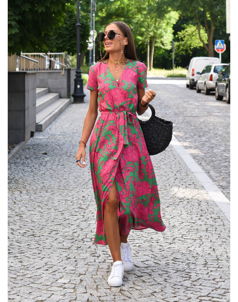Elena™ | Elegant A-Line Polka Dot Dress