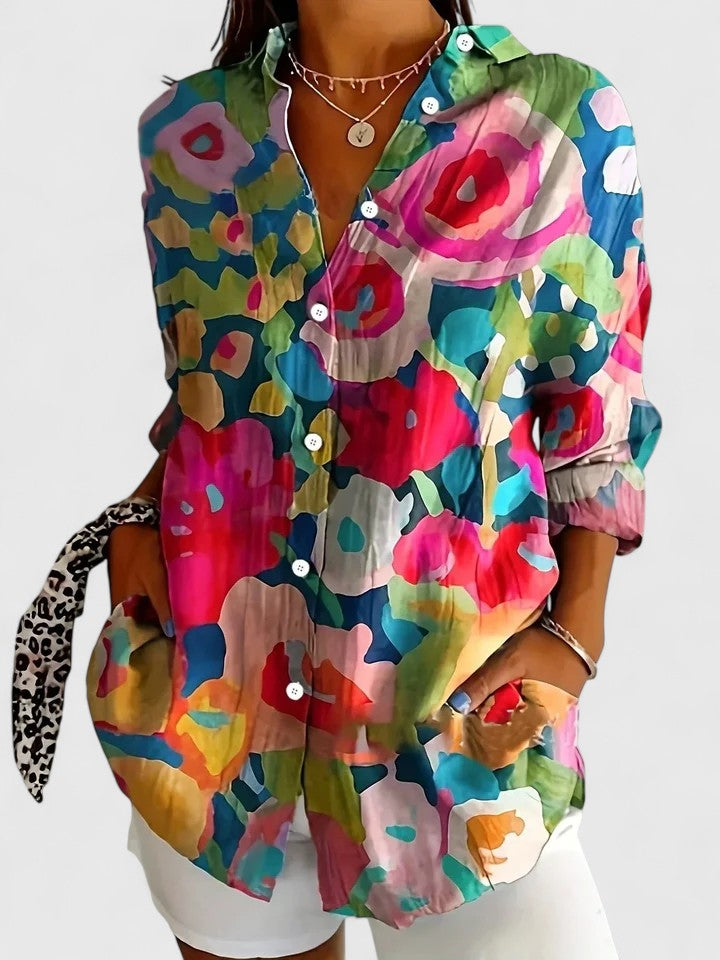 Jade - Bold Creative Button-Up Shirt