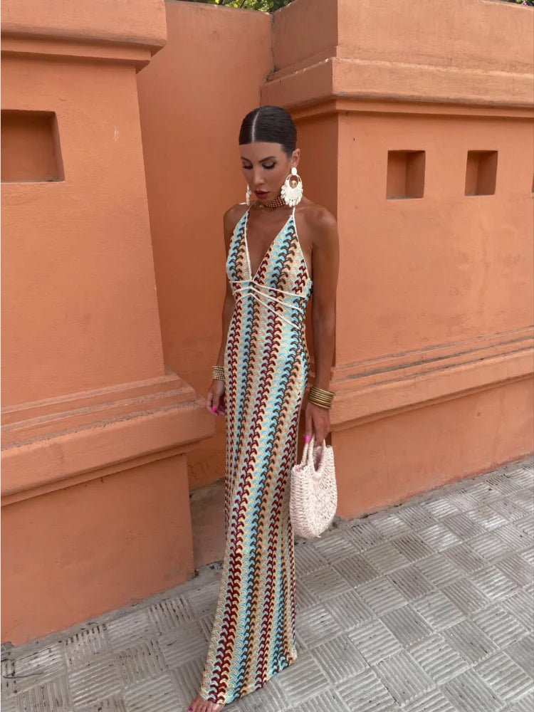 Naama-Lee™ | Strapless Deep V Maxi Gown
