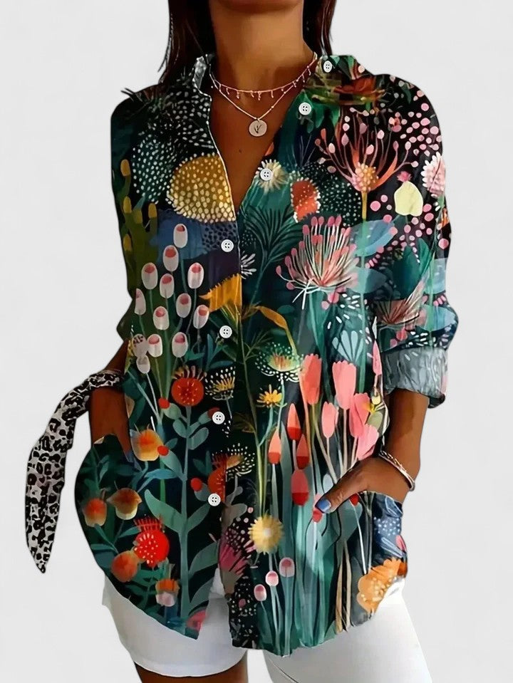 Jade - Bold Creative Button-Up Shirt