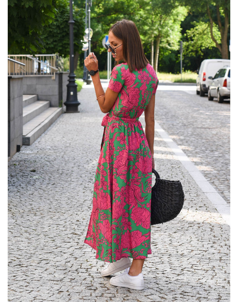 Elena™ | Elegant A-Line Polka Dot Dress