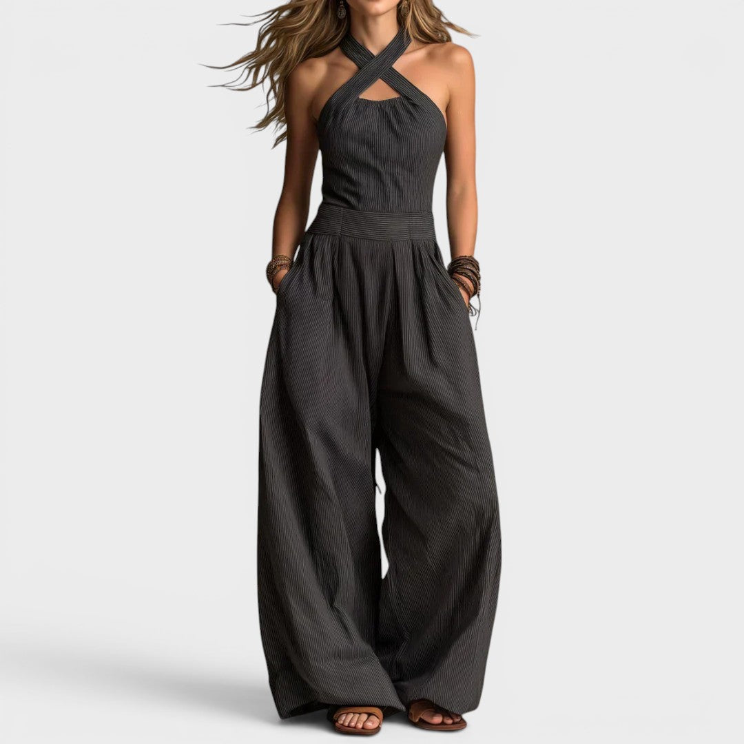 Flavie | Elegant Wrap-Over Jumpsuit