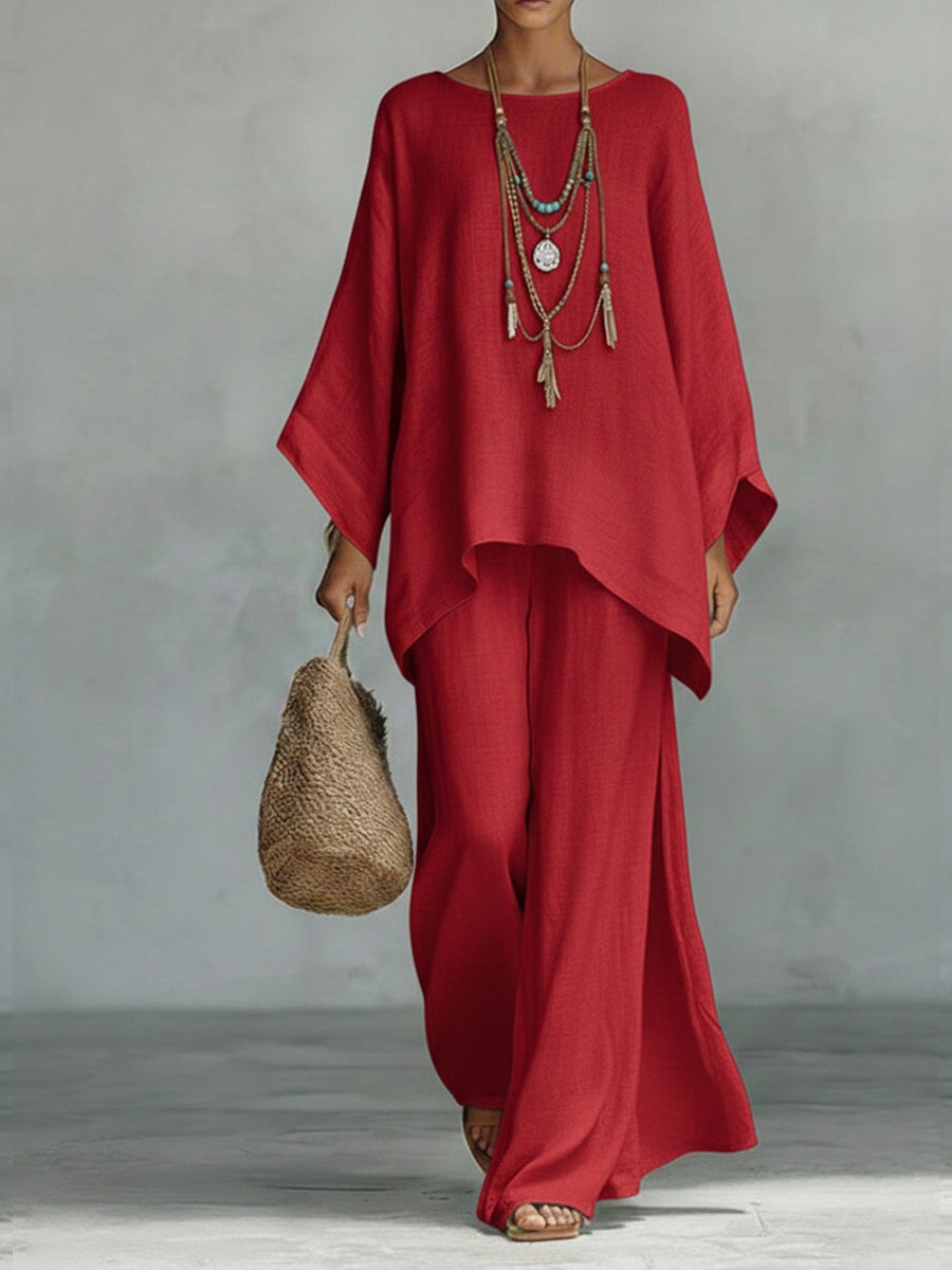 Aria™ | Chic Cotton Blend Two-Piece Ensemble