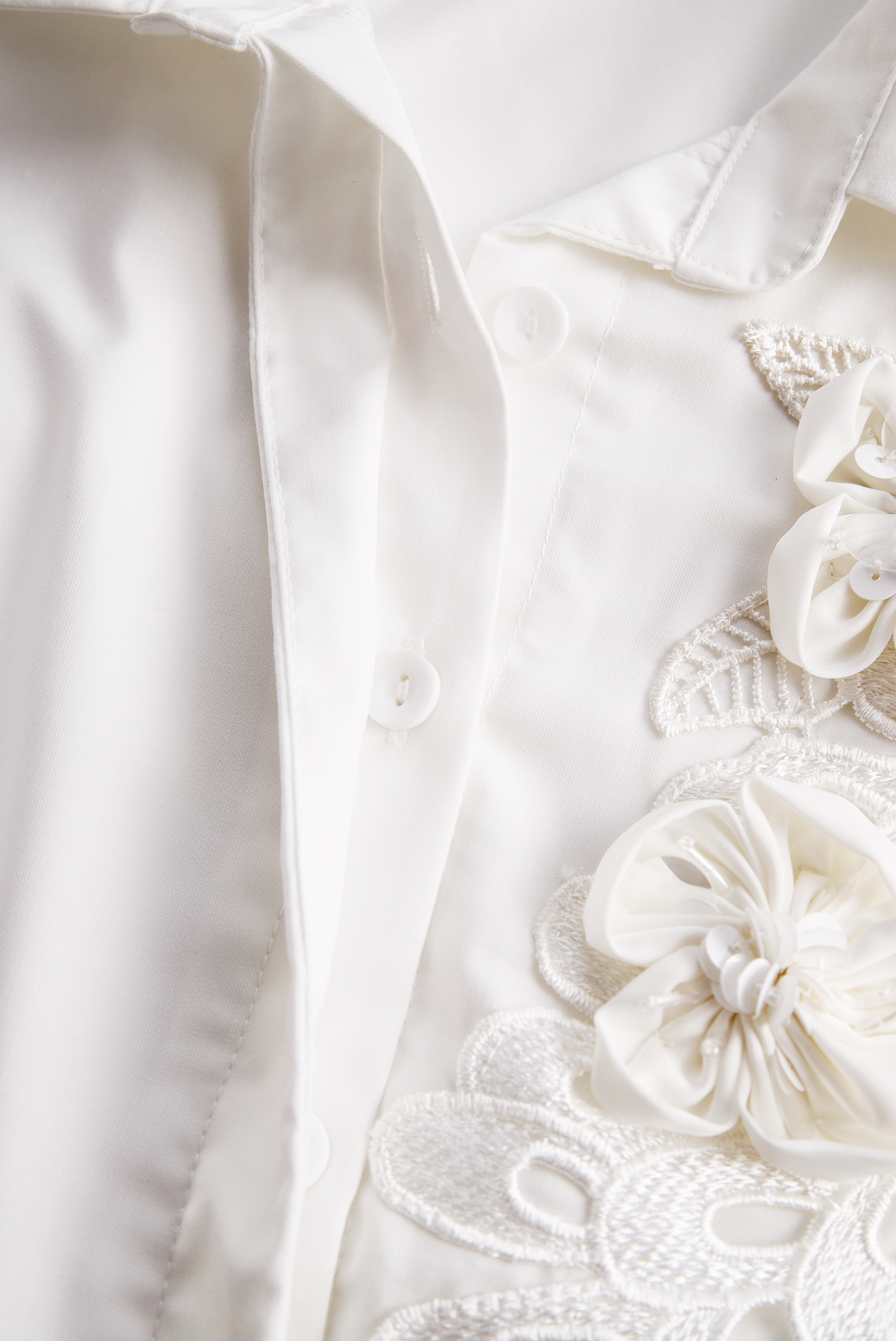 Tank Top with Embroidered Botanical Design