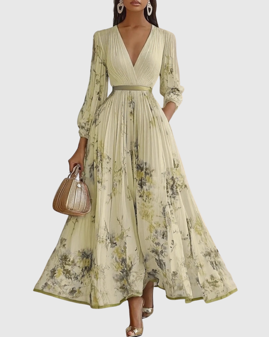 Rowella | Chic Ruffled Midi Dress