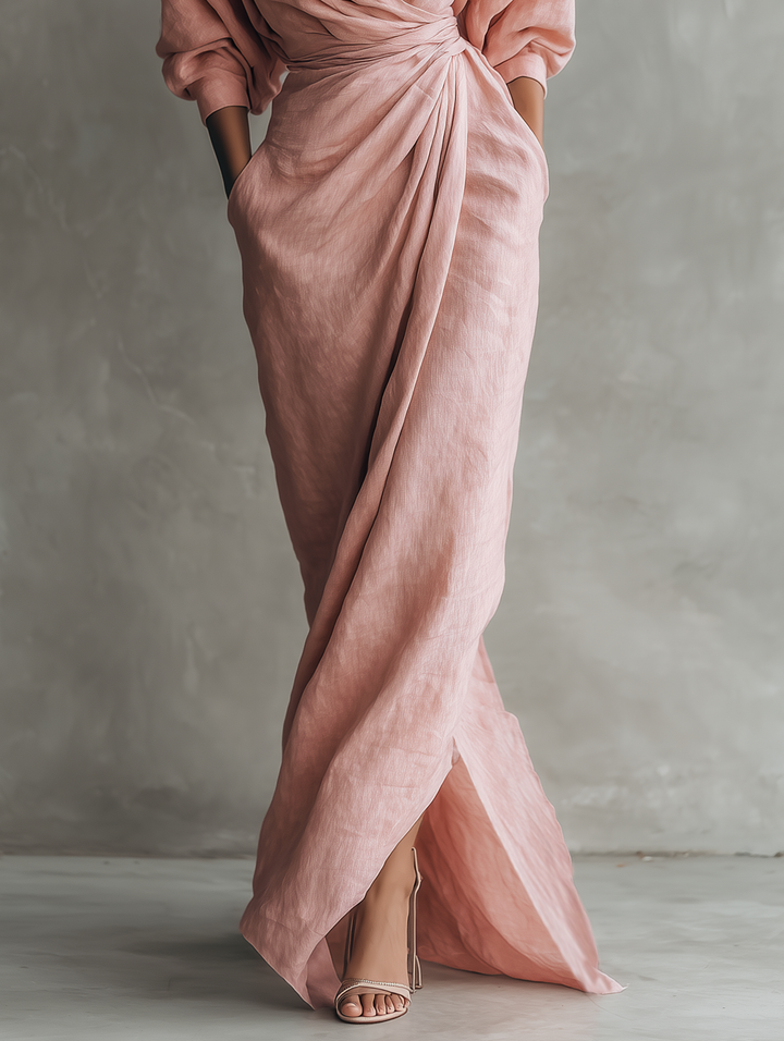 Maxi Dress With V-Neck Line