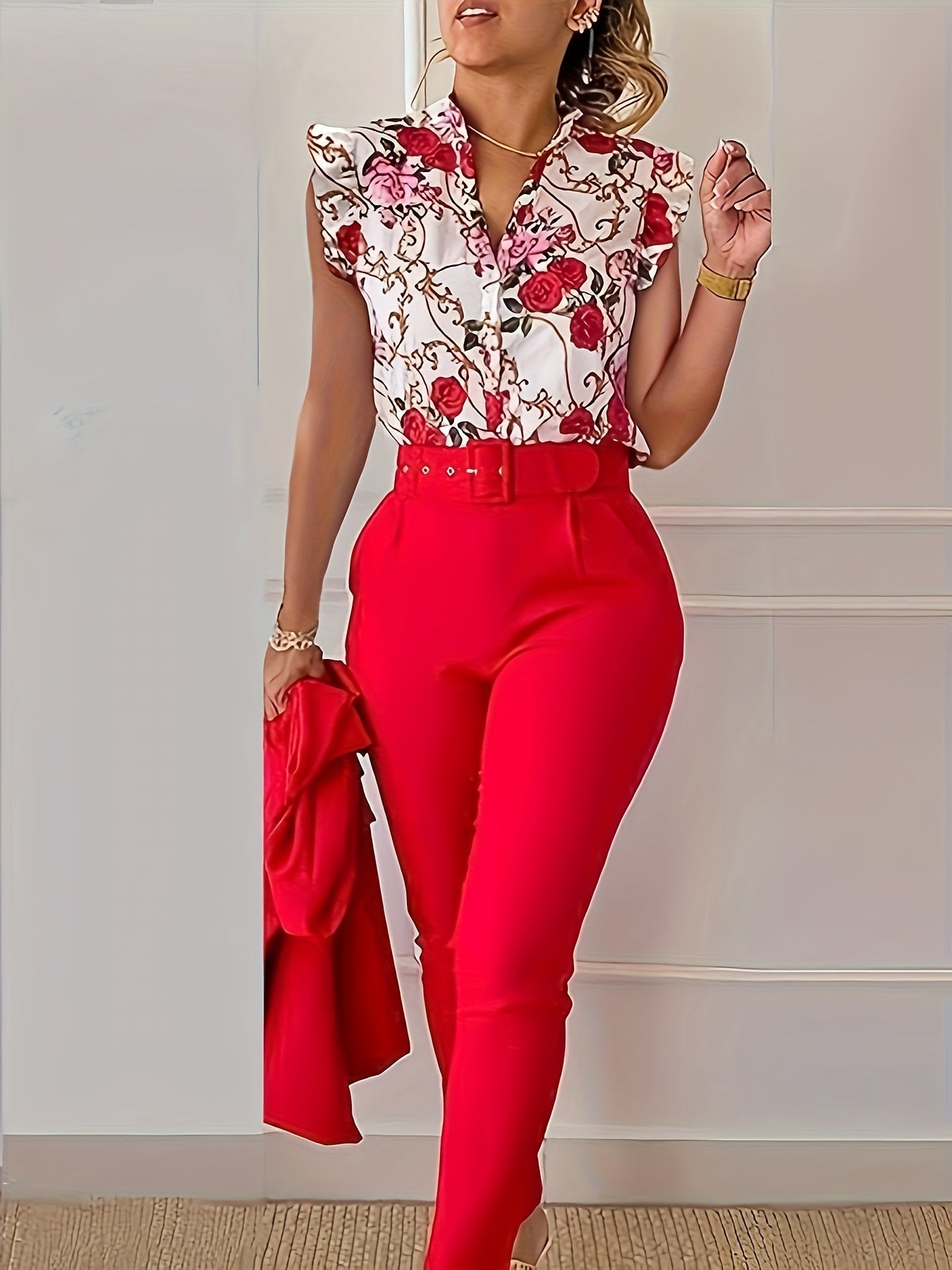 Florabel - Chic Tiered-Sleeve Ensemble