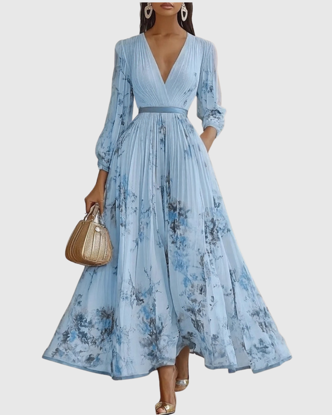 Rowella | Chic Ruffled Midi Dress
