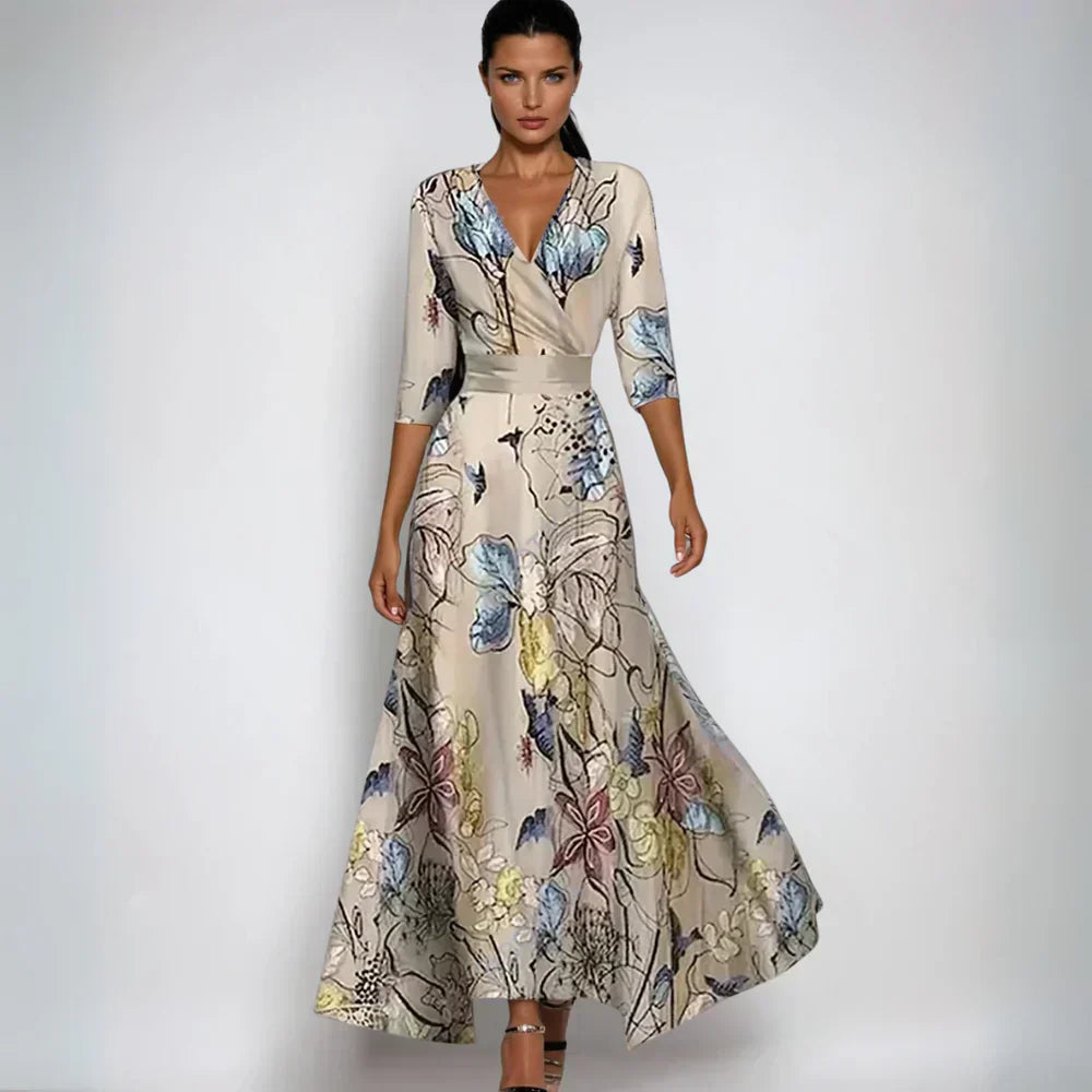Isabella™ | Chic Botanical A-Line Dress