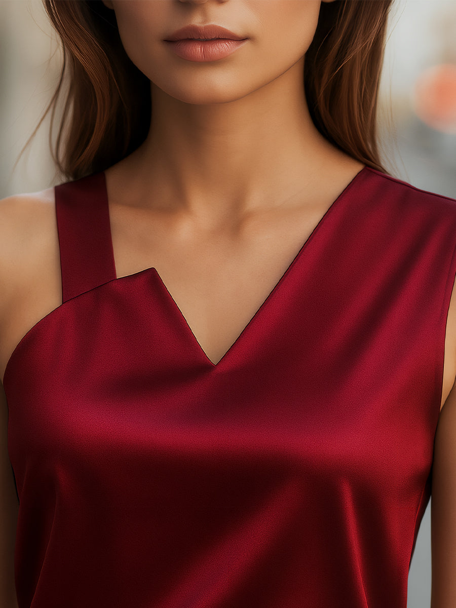 Chic Off-Shoulder Satin Top
