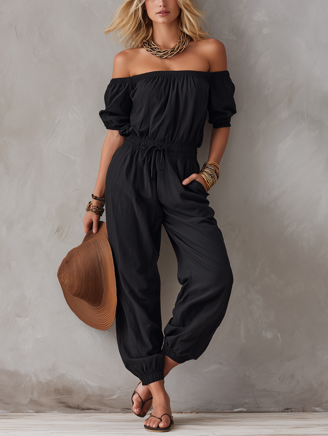 Lisara | OFF-THE-SHOULDER JUMPSUIT FOR WOMEN