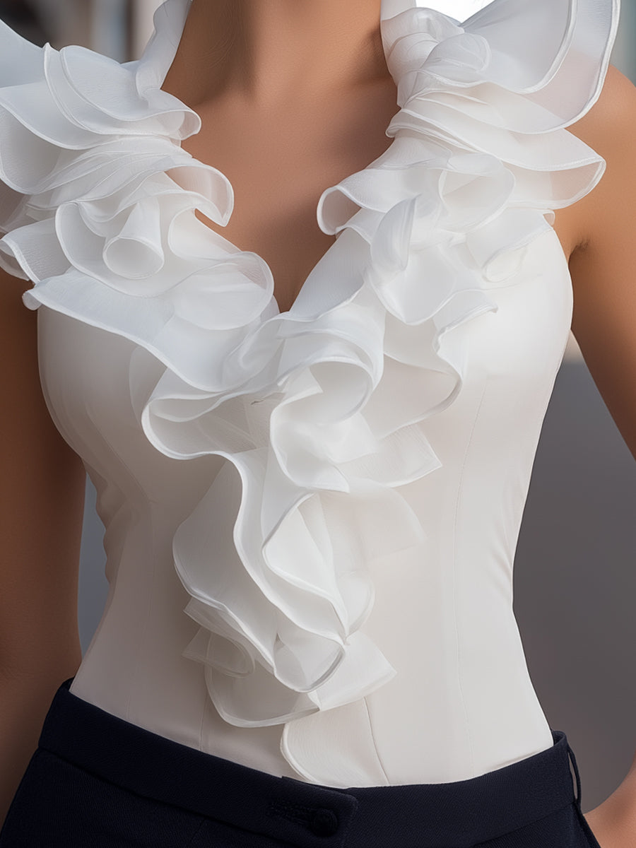 Strapless Silk Pleated Off-Shoulder Blouse