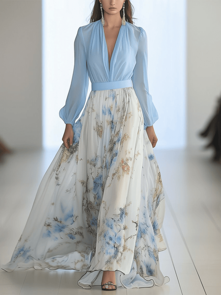 Peniel™ | Chic Botanical Long Dress