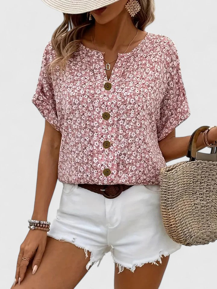 Clara - Chic Botanical Spring Blouse