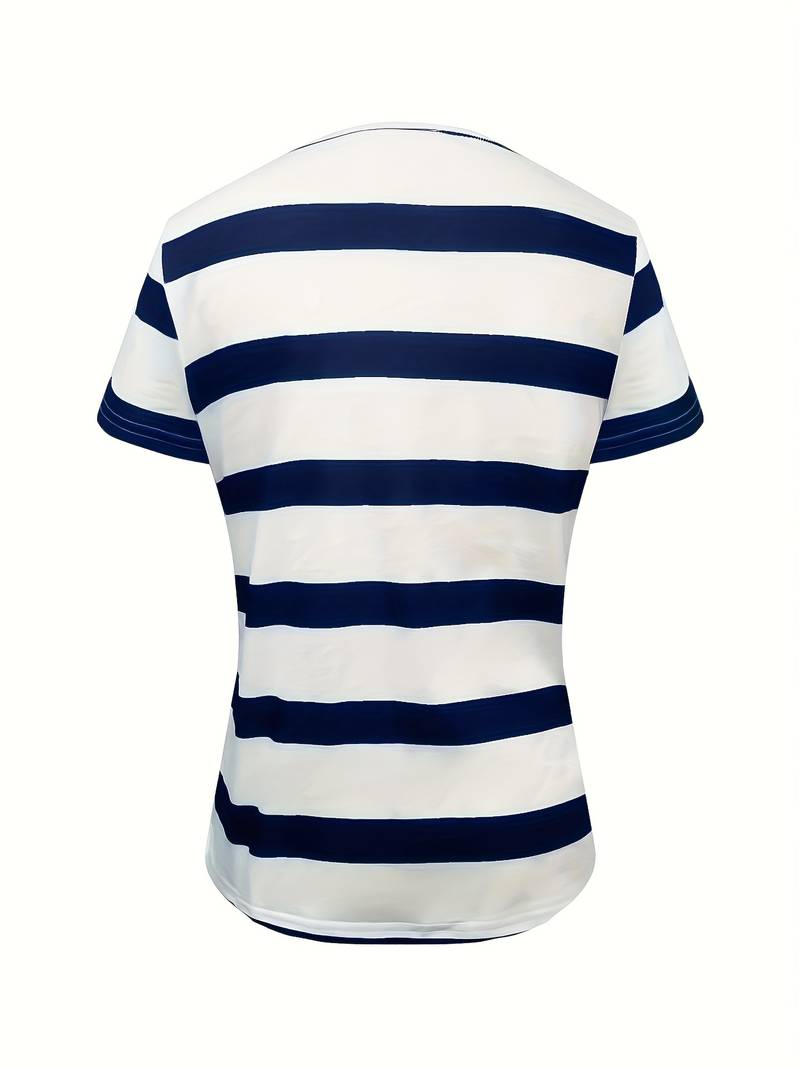 Kiley - Elegant Short-Sleeved Striped T-Shirt