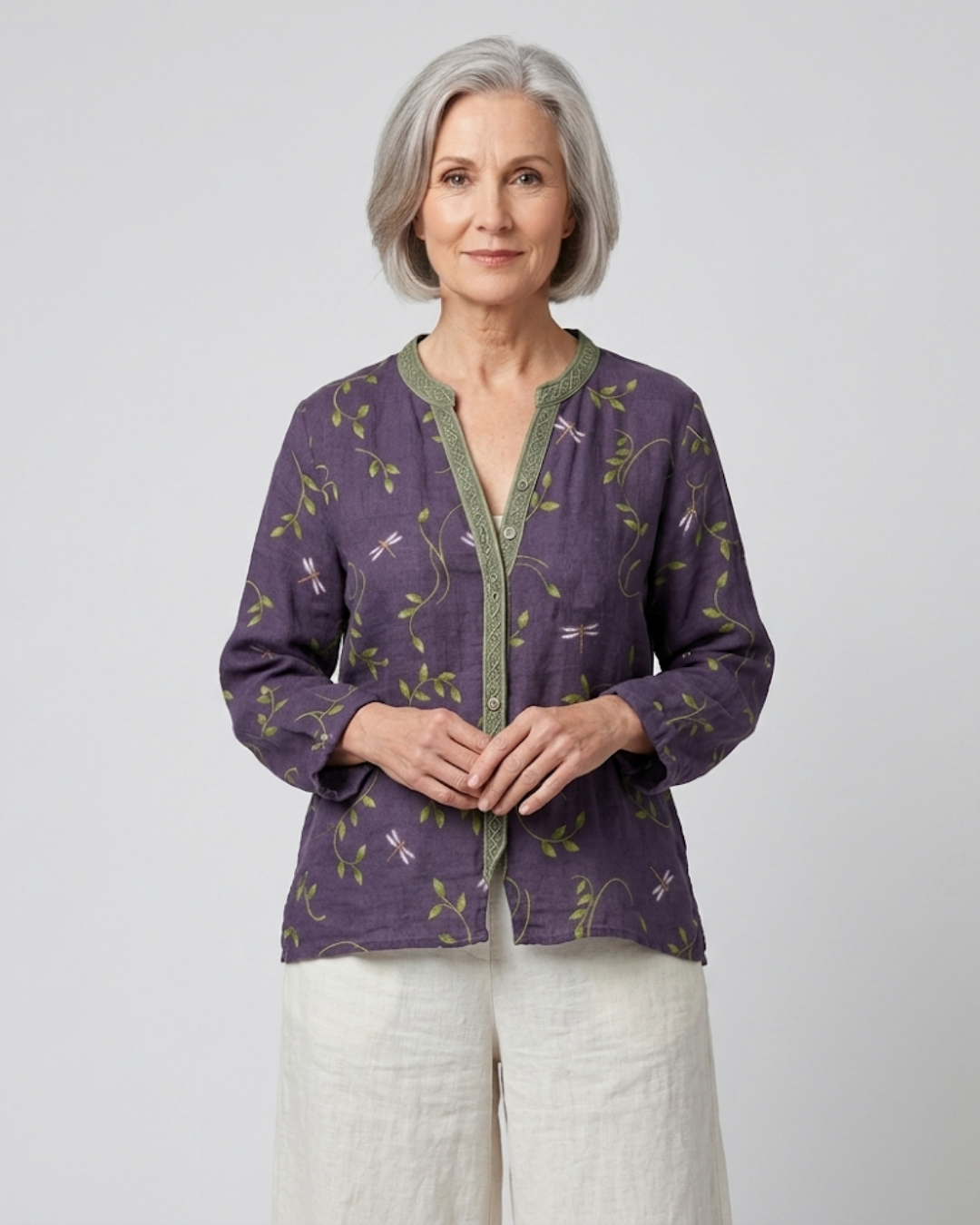Clara | Retro Floral Blouse