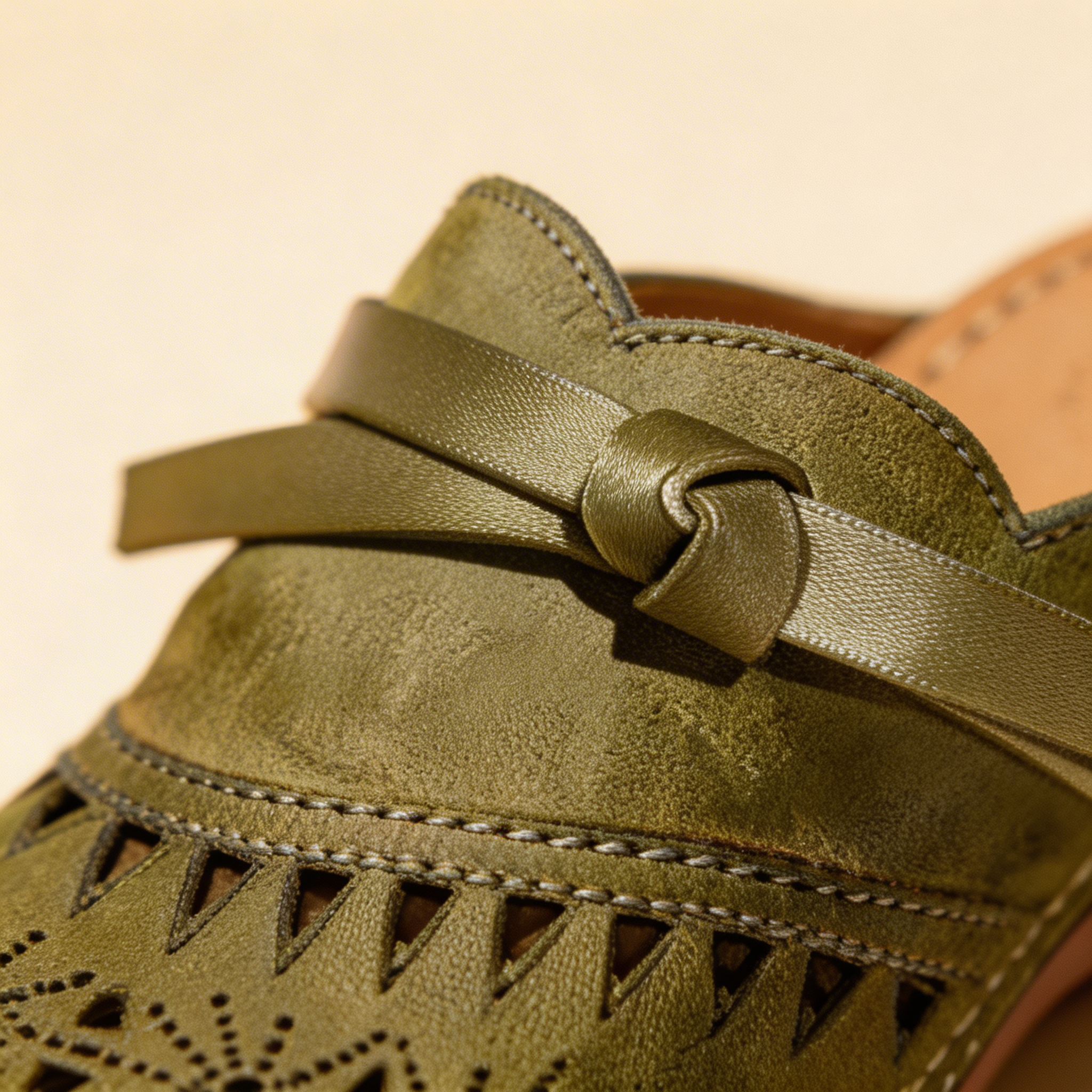 Isabella - Cutout Bow Detail Flat Mules