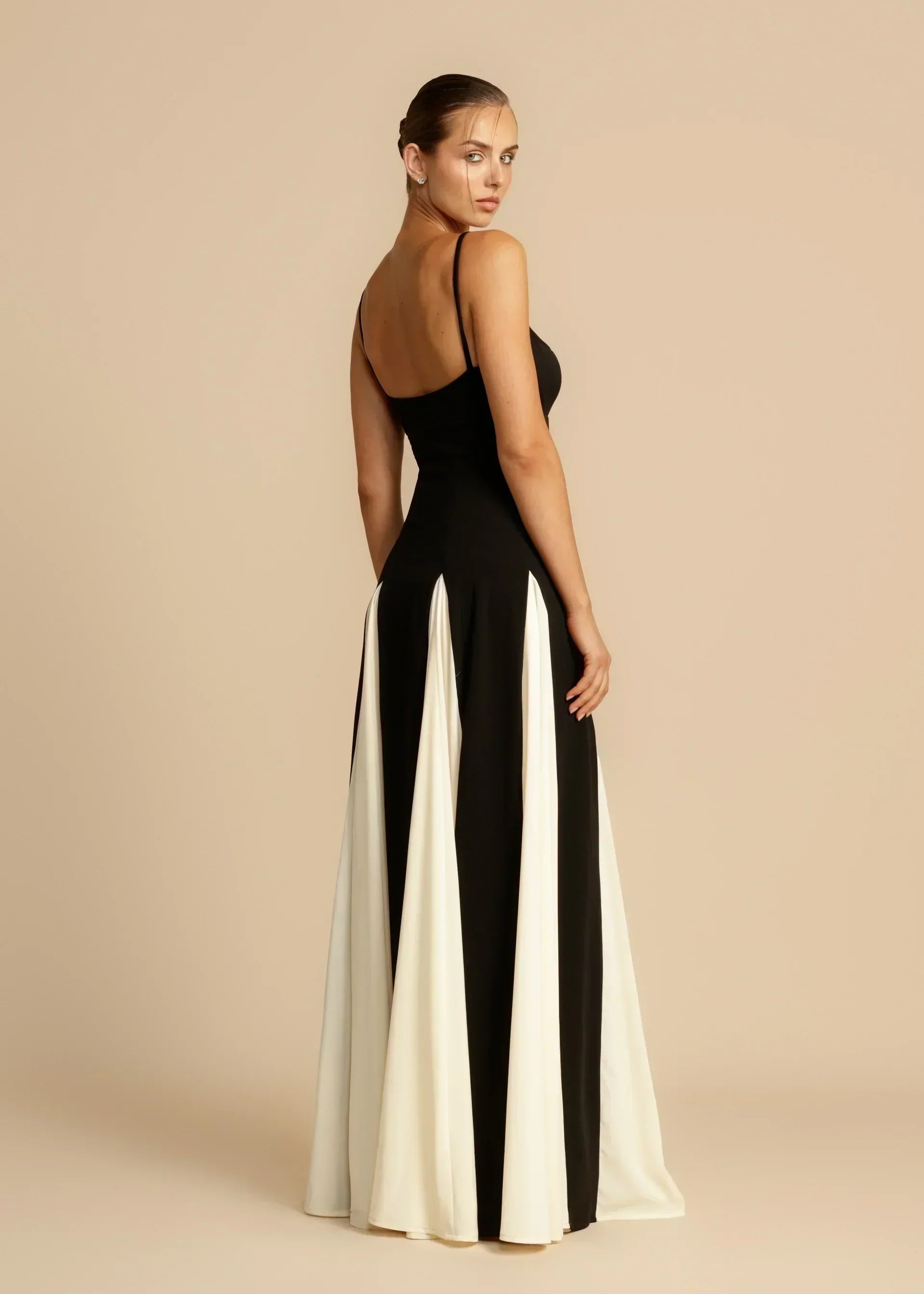 Seraphina™ | Chic Dual-Tone Ruffles Maxi Dress