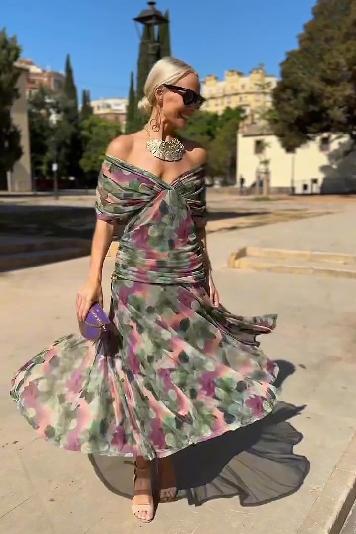 Emily | Chic Off-Shoulder Midi Dress